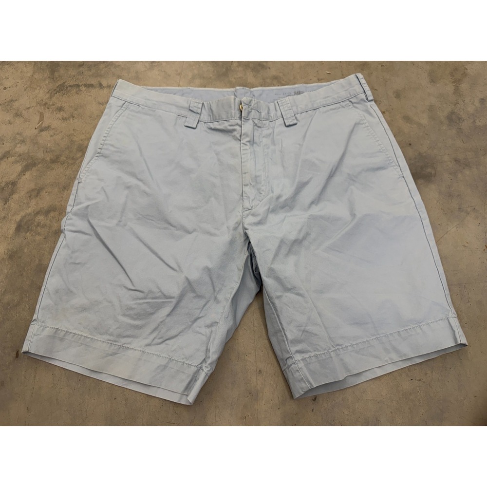 Polo Ralph Lauren Chino Shorts Men 36 Gray 9" Inseam Classic Fit Flat Front Golf
